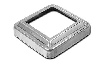 Низ стойки фигурный под трубу 40х40 мм, 64.5х64.5, высота 15 мм, полированный (AISI 304) k396 купить в Тюмени