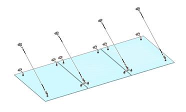 Комплект фурнитуры для козырька 1500х3700 (на вантах/тягах) k671-15-37 купить в Тюмени