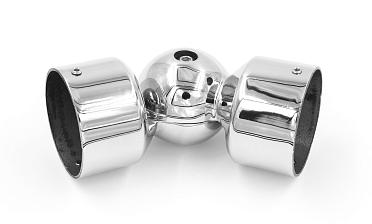 Поворот литой, внешний, регулируемый, "шар", под Ø50.8 мм, полированный AISI 304 k262 купить в Тюмени