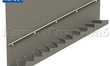 Готовый пристенный поручень с 5 держателями, длина 4300 мм (AISI 304) k730-43 купить в Тюмени