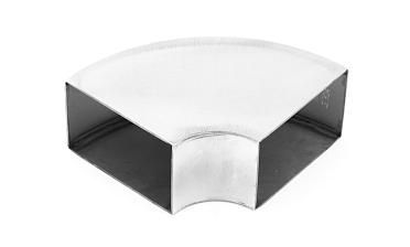 Отвод поручня под сварку 60х40х130x1.5  90°, полированный 600 Grit (AISI 304) k675 купить в Тюмени