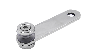 Стеклодержатель пластинчатый 2хМ8 (половинка), по центрам 85х5 мм, полированный, шайбы 5 мм штамп., под стекло 6-12 мм, (AISI 304) k023-1/2 купить в Тюмени