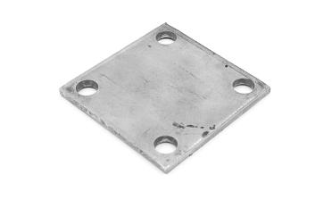 Фланец стойки 75х75х5 (4.3), AISI 304 #200, 4 отв. М10 (аналог Ф-0115) k115-5 купить в Тюмени