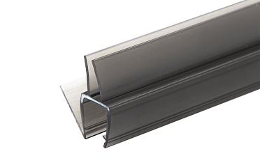 Уплотнитель для стекла 8мм, полупрозрачный черный, пол-стекло 2,2 м t206-2 BL  купить в Тюмени