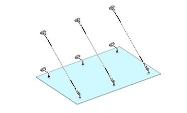 Комплект фурнитуры для козырька 1200х1800 (на вантах/тягах) k671-12-18м купить в Тюмени