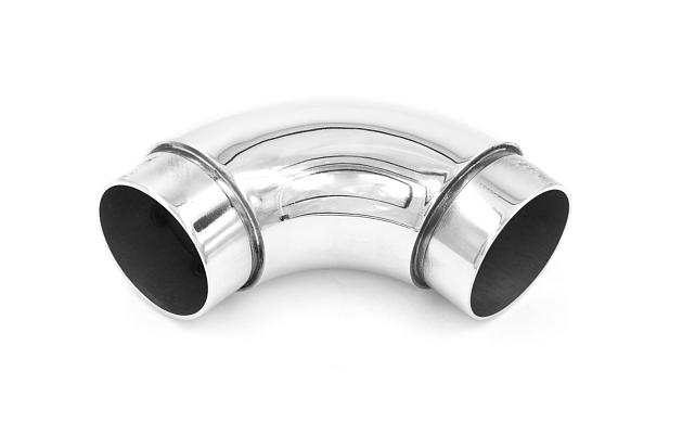 Отвод поручня под Ø42.4х1.5 мм, 90°, литой, полированный, с вставками (AISI 304) k383