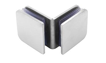 Коннектор для душевой кабины стекло-стекло 90° 45х45 мм шлифованный t725-2 SSS  купить в Тюмени