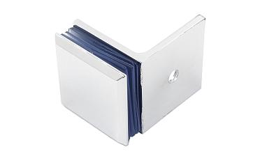 Коннектор для душевой кабины стена-стекло 90° 45х45 мм латунь-хром, полированный t732 PC купить в Тюмени