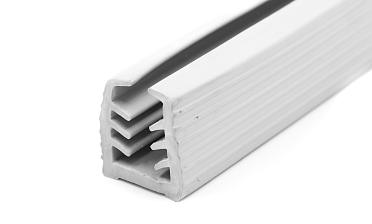 Уплотнитель в поручень с пазом 27х30 для стекла 10 мм, EPDM (палки 3 м) СЕРЫЙ Фk305-G купить в Тюмени