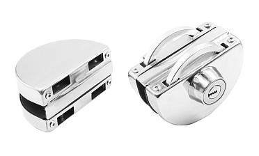 Замок для стеклянной двери с ответной частью на стекло, без вырезов в стекле полированный t109 PSS купить в Тюмени