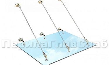 Комплект фурнитуры для козырька 1500х1500 (на вантах/тягах) k671-15-15 купить в Тюмени