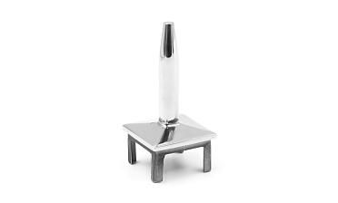 Наконечник палец (солдатик) на стойку из профильной трубы 40х40х1.5 мм, литой, усеченный, облегченный, полированный, нержавеющий AISI 304 k285-2 купить в Тюмени