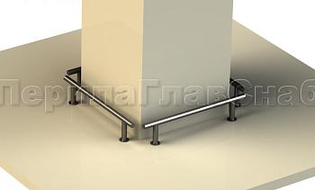 Защитный отбойник для автомобилей из черного металла в Тюмени. Готовые проекты ПерилаГлавСнаб