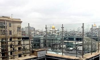 Ветрозащитное ограждение на стойках из нержавейки в Тюмени. Готовые проекты ПерилаГлавСнаб