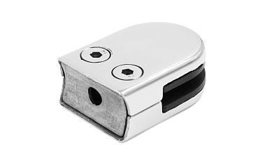 Стеклодержатель штампованный под стекло 8 мм (4+4 мм), под стойку Ø38.1 мм 40х24х55, полированный (AISI 304) k038 купить в Тюмени