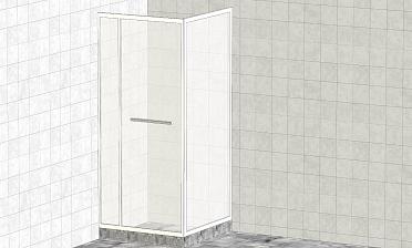 Комплект душевой с внутренней подвижной дверью, толщина стекла 8мм, 900х900х2000, aisi 304, полированная t470 PSS купить в Тюмени