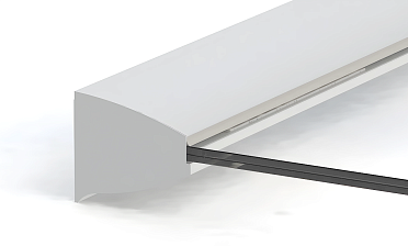 Комплект профиля козырькового анодированного, для стекла 16 мм (8+8 мм), 3000 мм  k300-16-3000 купить в Тюмени