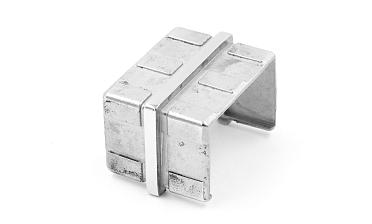 Соединитель для поручня с пазом 40х60 мм, полированный (AISI 304) k541 купить в Тюмени