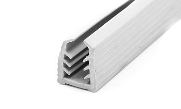 Уплотнитель в поручень с пазом 27х30 для стекла 12мм, EPDM СЕРЫЙ Фk306-G купить в Тюмени