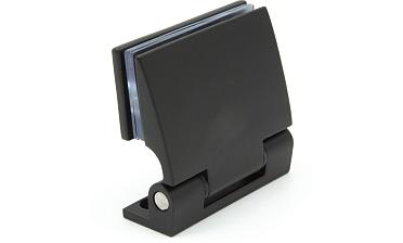 Петля для душевой стена-стекло 90°, односторонняя, без реза, нержавеющая сталь AISI 304, черная t315 BL  купить в Тюмени