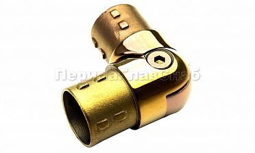 Поворот литой, внутренний, шарнирный, под Ø38.1 мм, под золото (AISI 304) Фk250-88 купить в Тюмени