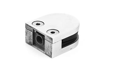 Стеклодержатель литой, под стекло 8 мм. 4+4 мм. на плоскость 40х22х48 полированный (AISI 304) k002-2 купить в Тюмени