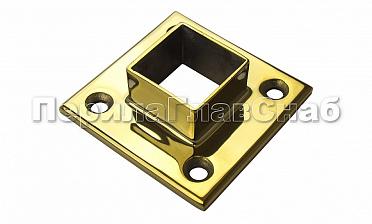 Фланец для трубы 40х40 мм, полированный, под золото (AISI 304) Фk223-88 купить в Тюмени