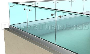 Ограждение кровли на несущем стекле и алюминиевом профиле в Тюмени. Готовые проекты ПерилаГлавСнаб