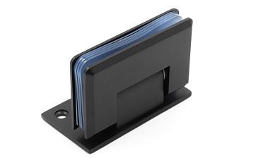 Петля для душевой стена-стекло 90х55 мм, 90°, односторонняя, цинк, черный t305 BZn купить в Тюмени