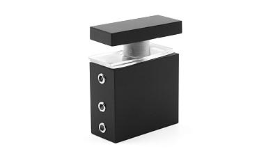 Соединитель труба-стекло для прямоугольного трека, нержавеющая сталь AISI 304, черная t462 BL купить в Тюмени