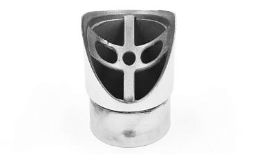 Наконечник седловина косая 30° на стойку Ø50.8 мм, под поручень Ø50.8 мм, литая, полированная, AISI 304, k560 купить в Тюмени