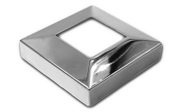 Низ стойки под трубу 40х40 мм, 82х82х0.8, высота 22 мм, полированный (AISI 304) k076 купить в Тюмени