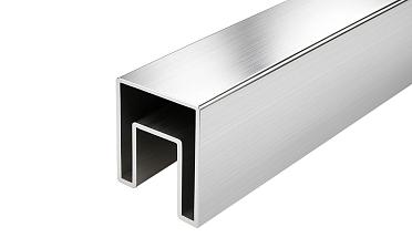 Труба 40х40 мм с пазом 24 х 24 под стекло, AISI 304 шлифованная k856-2 купить в Тюмени