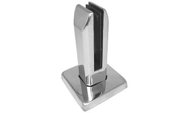 Cтеклодержатель напольный, плоский 45х50х160 мм, для стекла 10 - 12 мм, полированный, без сверления стекла AISI 201 k282-201 купить в Тюмени