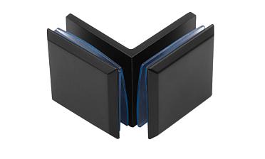 Коннектор для душевой кабины стекло-стекло 90°, 45х45, черный, t735 BZn купить в Тюмени