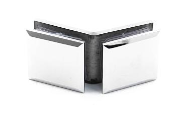 Коннектор для душевой стекло-стекло 135°, нержавеющая сталь AISI 304, полированная t736 PSS купить в Тюмени