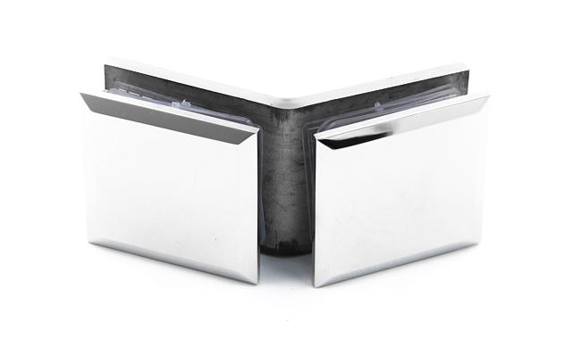 Коннектор для душевой стекло-стекло 135°, нержавеющая сталь AISI 304, полированная t736 PSS