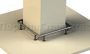 Колесоотбойники вокруг квадратной колонны, все завязано в Тюмени. Готовые проекты ПерилаГлавСнаб