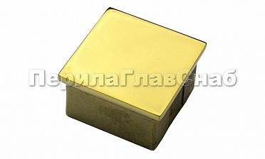 Заглушка для профильной трубы 40х40 мм, литая, полированная, под золото Фk224-88 купить в Тюмени