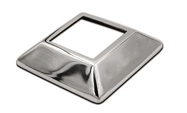 Низ стойки под трубу 40х40 мм, 80х80х1, высота 20 мм, полированный (AISI 304) k064-3 купить в Тюмени