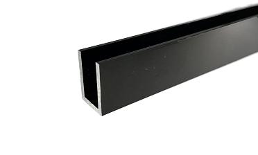 П-образный профиль 19x13, L=2500, под стекло 8 мм, алюминий анодированный в черный глянцевый t756-2500 AND BL купить в Тюмени