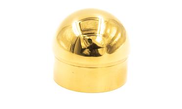 Заглушка для трубы Ø50.8х1.45 мм сферическая литая золотая k092-88 купить в Тюмени