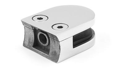 Стеклодержатель литой под стекло 8 мм (4+4 мм), под стойку Ø38.1 мм 40х22х49, полированный (AISI 304) k001-4 купить в Тюмени