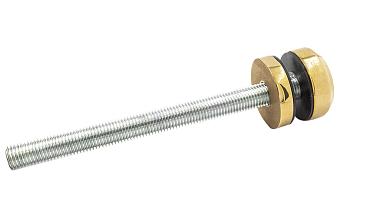 Комплект торцевого крепления несущего стекла, гайка-шайба Ø50х10х18 мм с внутренней резьбой М16, полированный, под золото (AISI 201) Фk277-88 купить в Тюмени