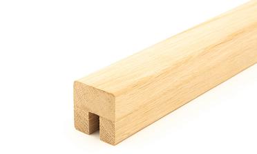 Дубовый поручень 40х40 некрашеный С ПАЗОМ, Премиум Ф-1077 купить в Тюмени