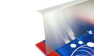 Лицевая накладка из шлифованной нержавейки на профиль т100 20.3х101 мм длина 2 м т100-11  купить в Тюмени