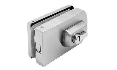 Замок для стеклянной двери вертикальный с ответной частью на стену и пол, шлифованный, вырез 15 t135 SSS купить в Тюмени