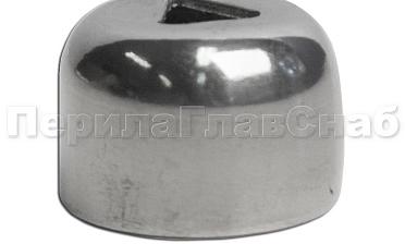 Наконечник штампованный (СПС) прямой 90° на трубу Ø16 мм, для поручня Ø38.1 мм, полированный, нержавеющий AISI 201 k211-3 купить в Тюмени