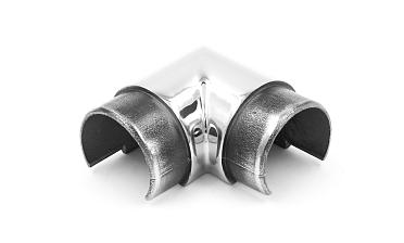 Отвод поручня 90°, с вставками для трубы Ø42.4 мм, полир., (AISI 304) k230-2 купить в Тюмени