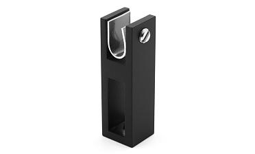 Соединитель труба-стекло для трека 30х10 мм, нержавеющая сталь AISI 304, черная t461 BL купить в Тюмени